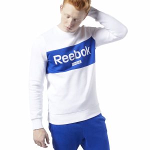 Reebok Training Essentials Linear Logo Sweatshirt Herren - Weiß - DE 140-LIK